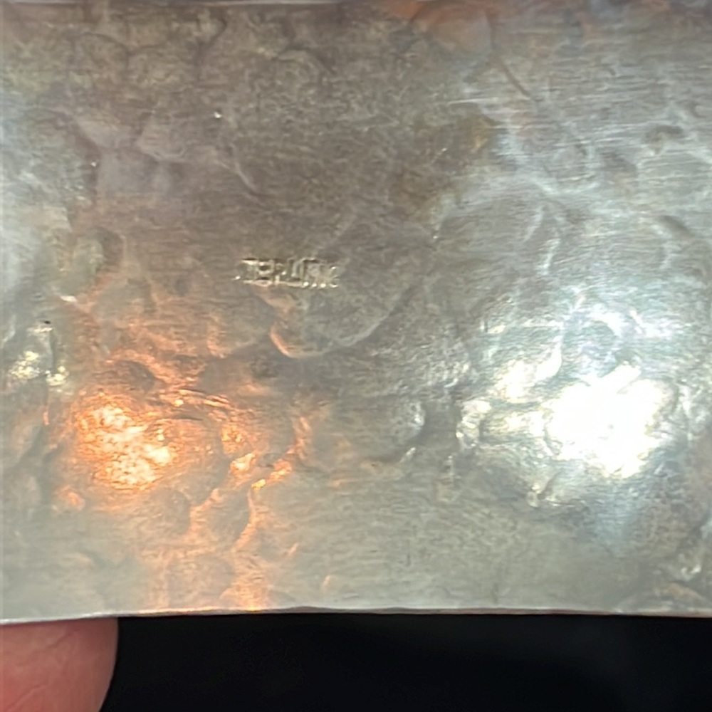 Beautiful Hammered Sterling Cuff Bracelet - Picture 7 of 8